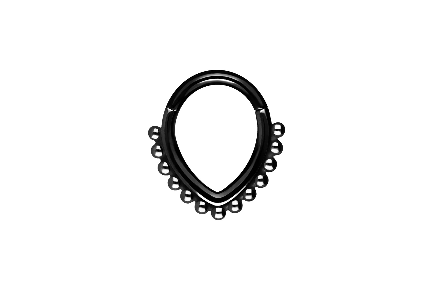 Chirurgenstahl Segmentring Clicker Piercing TROPFEN + KUGELN
